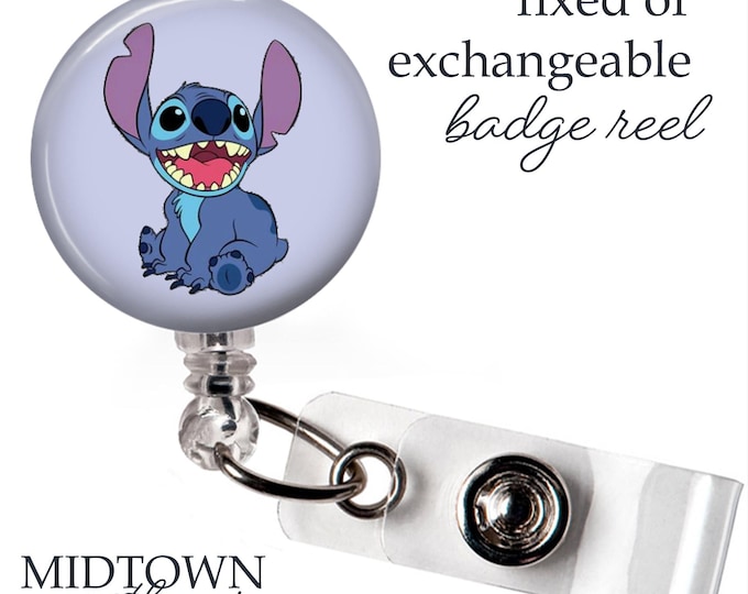 Stitch Badge Reel or Exchangeable Topper
