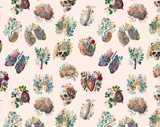 Floral Anatomy Scrub Cap