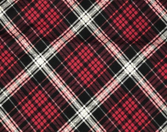 CHR - Red, Black, and Silver Plaid Scrub Cap