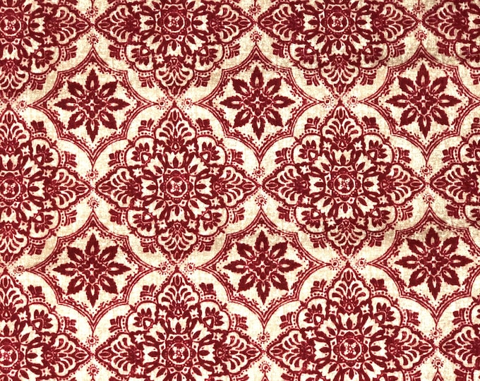 CHR - Red Snowflake Medallions Scrub Cap