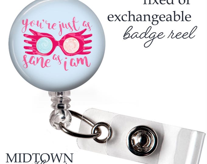 Luna Lovegood Holographic Badge Reel or Exchangeable Topper