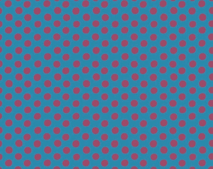 Plum Polka Dots on Teal Scrub Cap