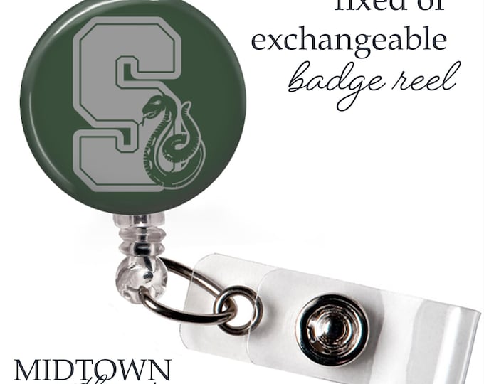 Slytherin S Badge Reel or Exchangeable Topper