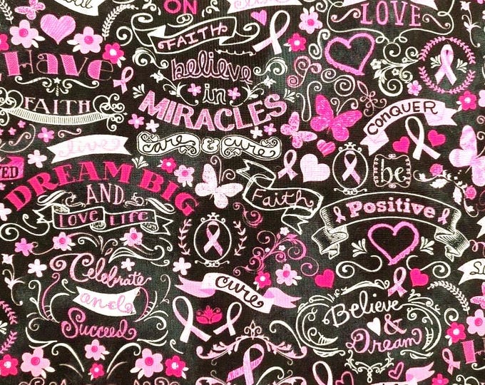 Breast Cancer Awareness Chalkboard Scrub Cap