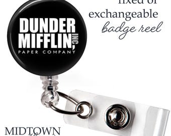Dunder Mifflin Badge Reel or Exchangeable Topper