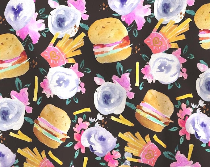 Burgers and Flowers Scrub Cap