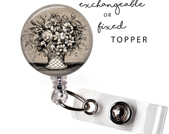 GEN - Bouquet  Epherema Badge Reel or Exchangeable Button