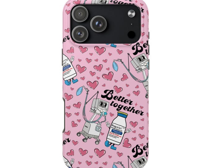 Cute Phone Case, Fun Tough Phone Covers, Gift for Couples, Heart Pattern, Better Together Design, Valentine's Day Gift