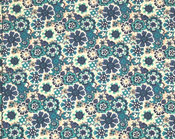 Vintage Blue Flowers Scrub Cap