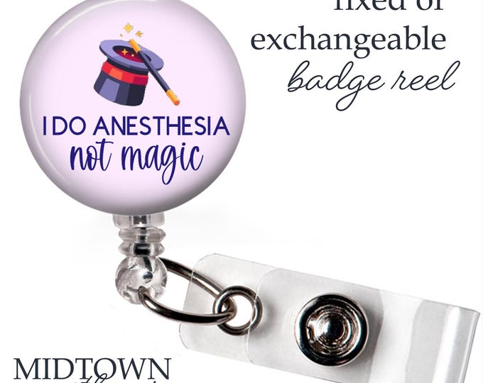 Anesthesia Magic Holographic Badge Reel or Exchangeable Topper