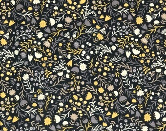 Yellow and Grey Floral Scrub Cap