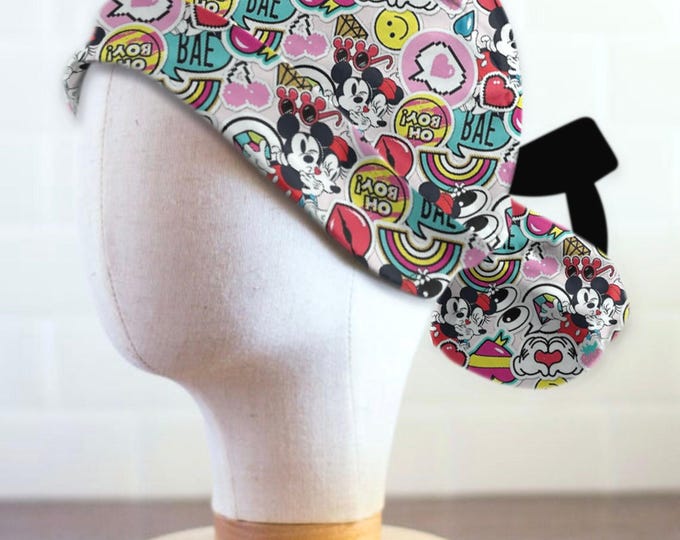 Womens Oh! Mickey Ponytail Scrub Cap
