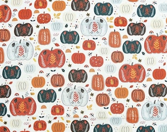 AUT - Teal and Orange Pumpkins Scrub Cap