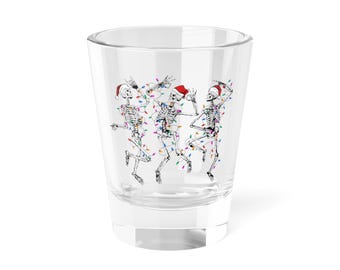 Festive Skeleton Shot Glass, Fun Drinkware for Halloween Parties, Unique Gift for Friends, Holiday Celebrations, Barware, Home Decor