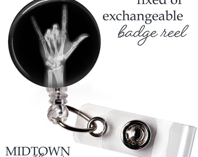 ILY X-Ray Badge Reel or Exchangeable Topper