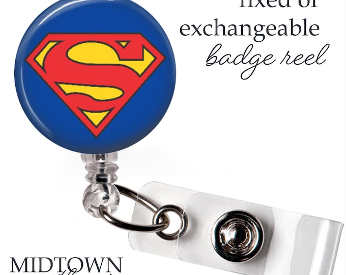 Man of Steel Badge Reel or Exchangeable Topper
