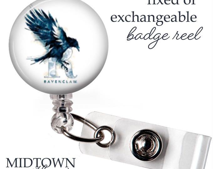 Ravenclaw Watercolor Badge Reel or Exchangeable Topper