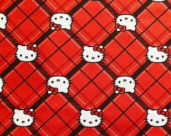 Hello Kitty Red Plaid Scrub Cap