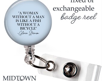 A Woman Without a Man Badge Reel or Exchangeable Topper
