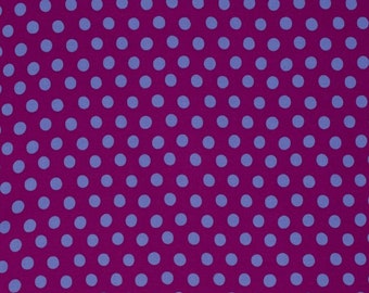 Lavender Polka Dots on Plum Scrub Cap
