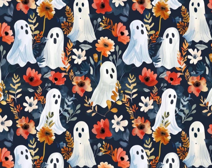 HAL - Floral Ghosts Scrub Cap