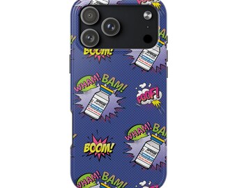 Comic Book Style Tough Phone Cases - Pop Art Design, Gift for Teens, Fun Phone Accessory, Birthday or Holiday Gift, Durable Protection