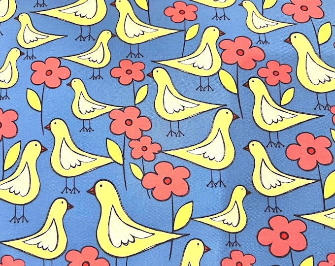 Birds and Flowers Scrub Cap