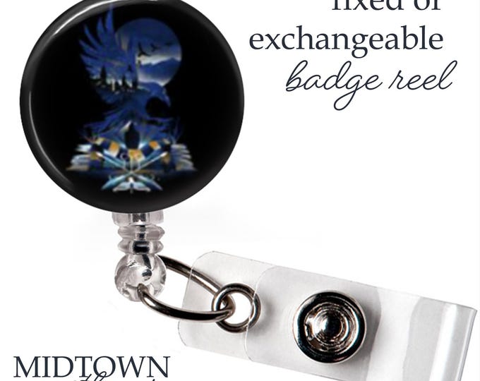 Ravenclaw Raven Badge Reel or Exchangeable Topper