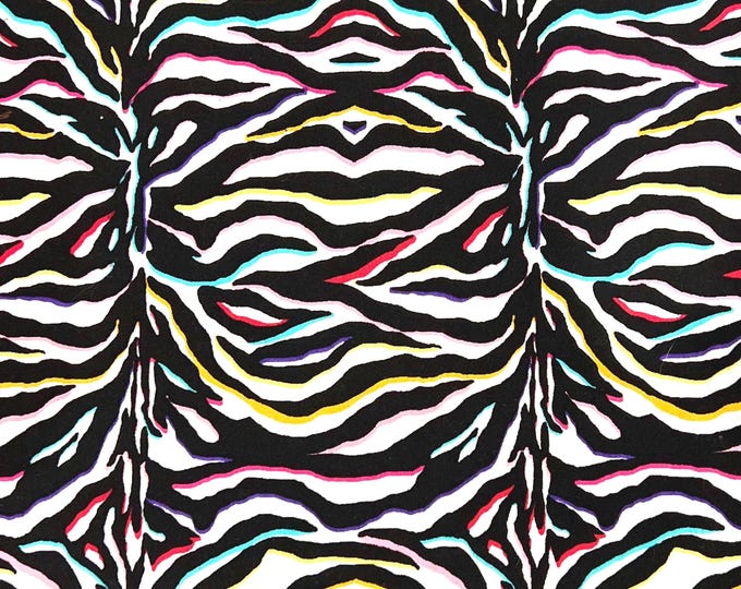 Rainbow Zebra Print Scrub Cap