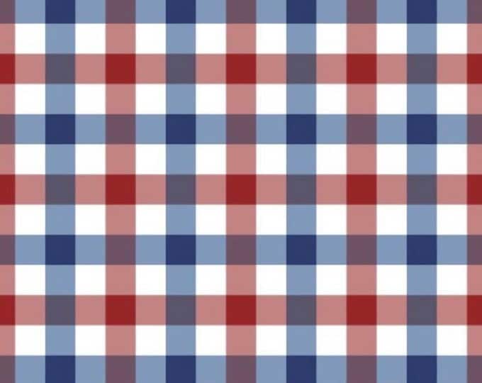 4TH - Red Blue Gingham Scrub Cap