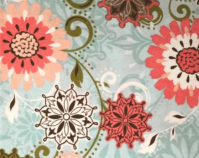 Large Pink Flowers Scrub Cap