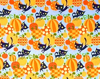 HAL - Black Cats and Pumpkins Scrub Cap
