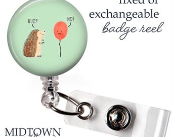 No Hugs Badge Reel or Exchangeable Topper