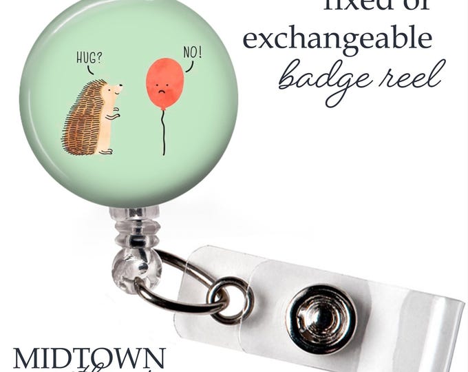 No Hugs Badge Reel or Exchangeable Topper
