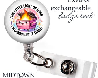 This Little Light Holographic Badge Reel or Exchangeable Topper