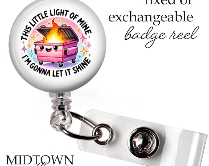 This Little Light Holographic Badge Reel or Exchangeable Topper