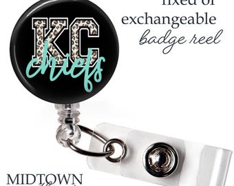 KC Chiefs Badge Reel or Exchangeable Topper