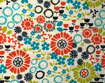 Retro Flowers Scrub Cap
