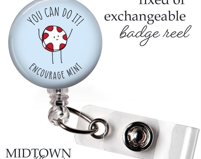 Encourage Mint Badge Reel or Exchangeable Topper