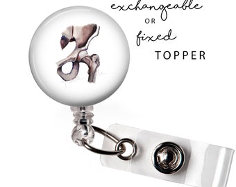 MED - Hip Art Badge Reel or Exchangeable Button