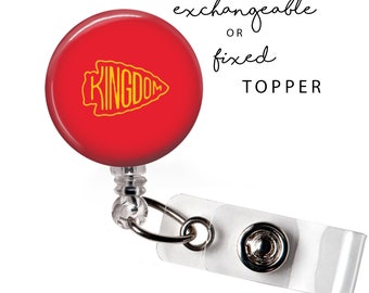 SPO - KC Chiefs Kingdom Badge Reel or Exchangeable Button