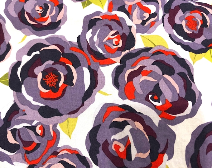 Large Purple Floral Scrub Cap