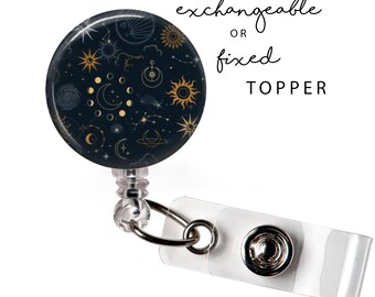 GEN - Celestial Bodies Badge Reel or Exchangeable Button