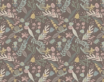 Muted Nature Floral Scrub Cap