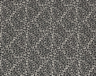 Tiny Black Floral Scrub Cap