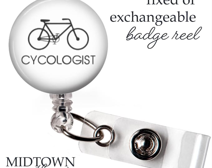 Cycologist Badge Reel or Exchangeable Topper