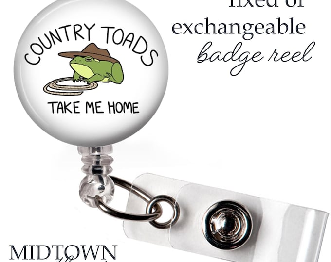 Country Toads Badge Reel or Exchangeable Topper