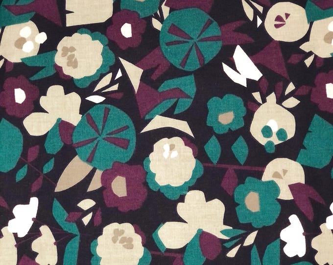 Modern Teal and Purple Floral Scrub Cap