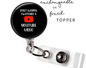 MED - YouTube Video Badge Reel or Exchangeable Button