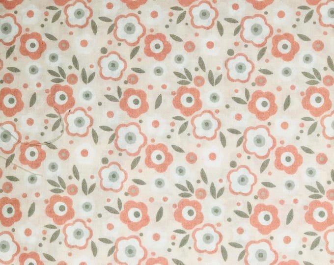 Pink and Gray Floral Scrub Cap